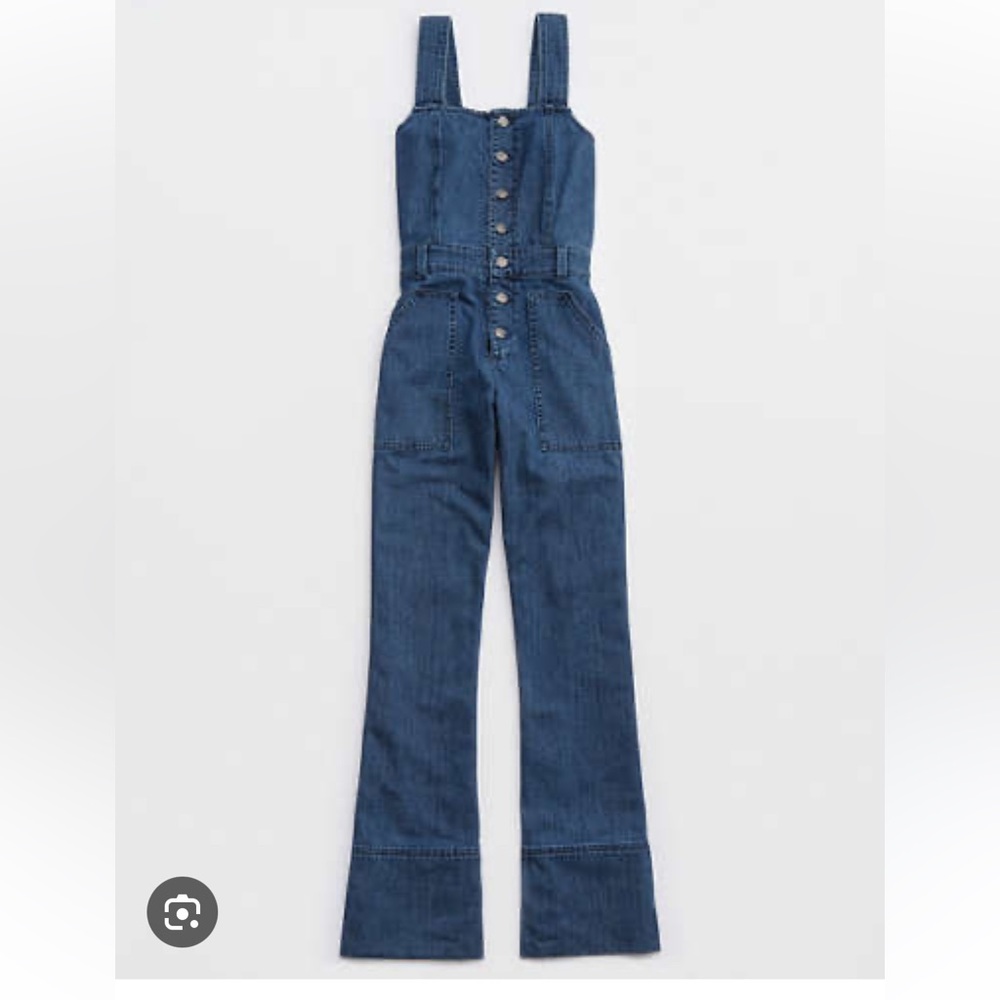 American Eagle Outfitters Blue Denim Jumpsuit